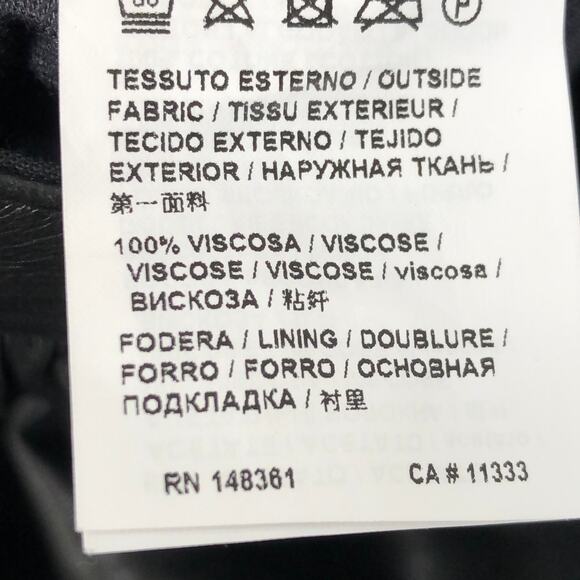 Pinko Skirt Black Asterismo 1 Similpelle Light Women's Midi Side Zip US Size 1 - Picture 14 of 16